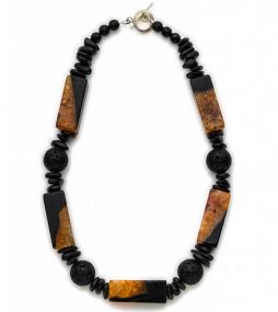 Rare found natural Lava stone necklace