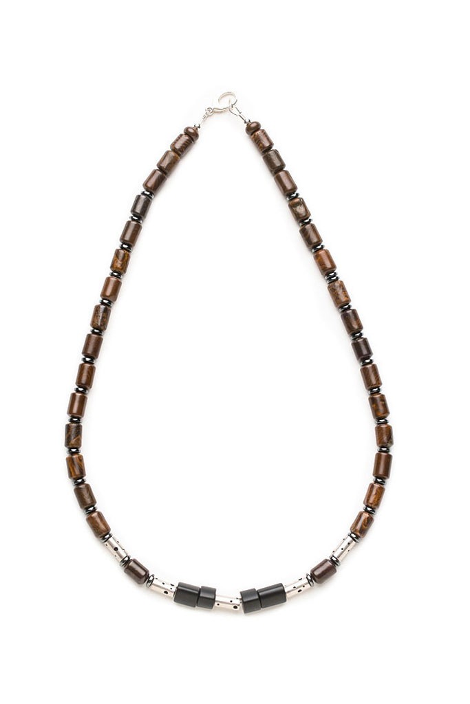 Males Necklace, Custom mens necklace, Unique ironstone necklace, hematite necklace