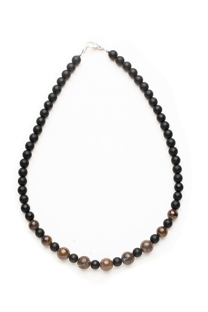 Black Onyx Necklace, Male Necklace, Custom Mans Necklace