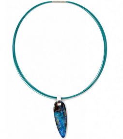 Boulder Opal Pendant necklace on color wire