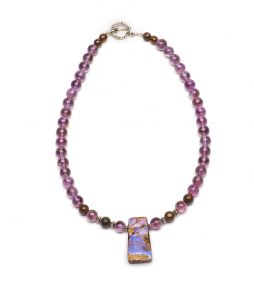 Australian Boulder Opal pendant, a breathtaking piece with incredible purple & patterns