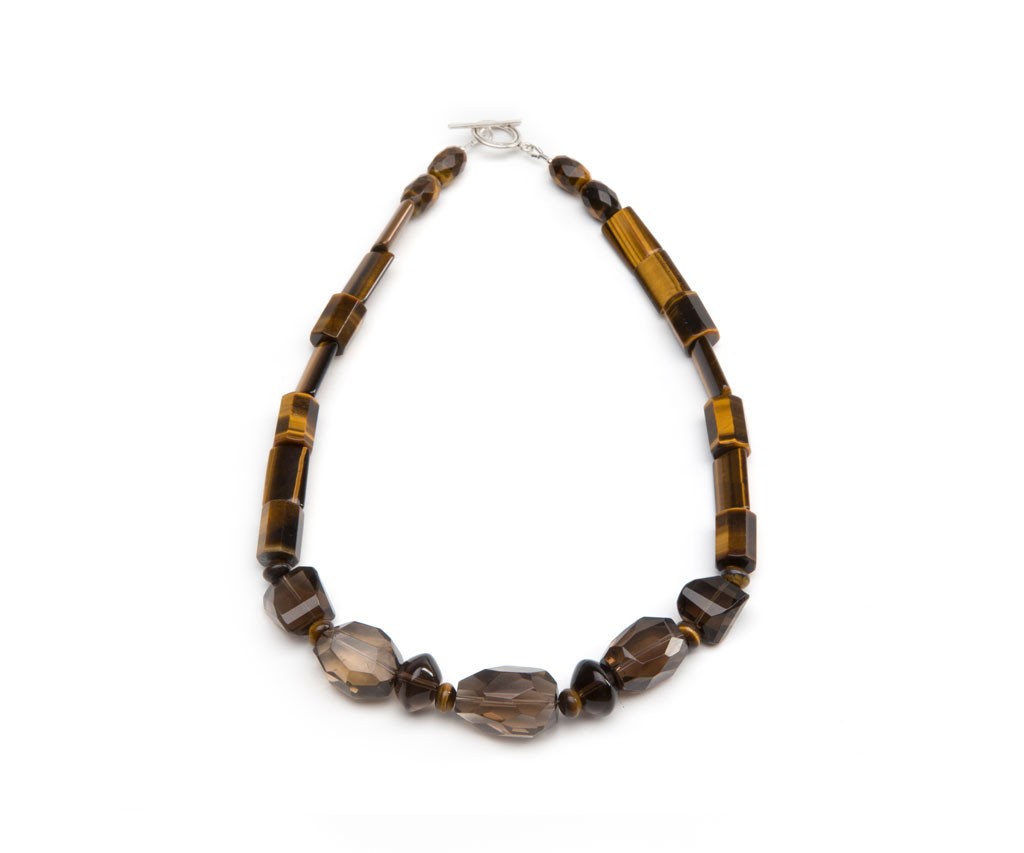 Sensational chunky faceted Quartz pairs with various shape of Tiger’s Eye